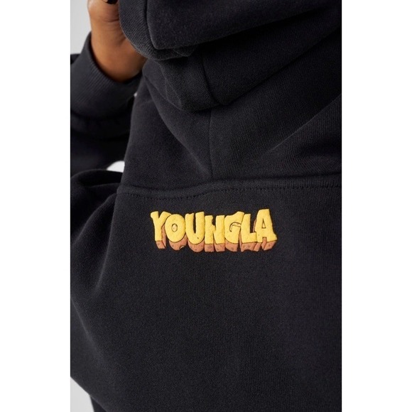 YoungLA #W528 Tom & Jerry Pullover Oversized Hoodie Black Medium SOLD OUT NWT - Picture 2 of 12
